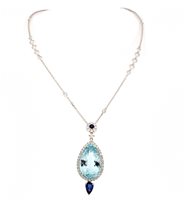 Necklace Crivelli Woman in White Gold Acquamarina 9.37 Ct 372-2347 - 372-2347